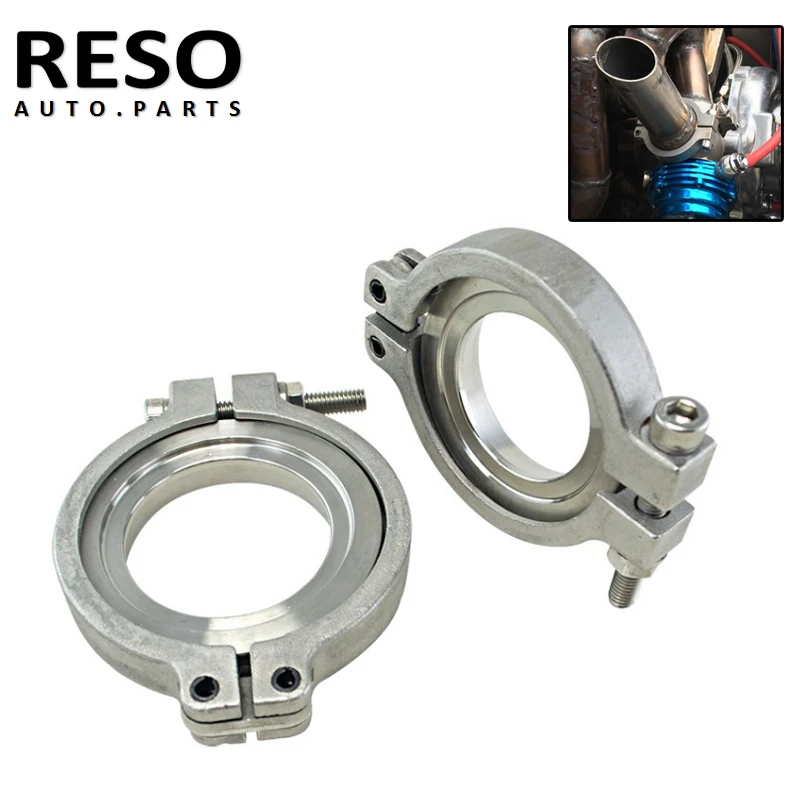 RESO-нержавеющая сталь 38 мм V band Flang/набор зажимов для MVS MV-R Wastegate V-band Kit | Автомобили и