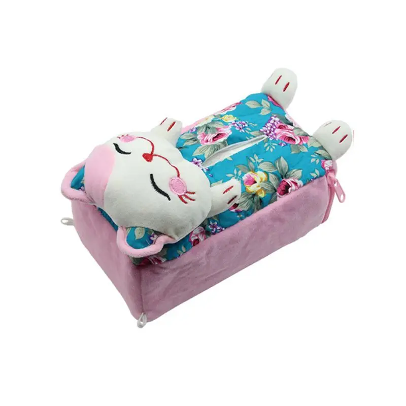 Car Lucky Cat Hanging Tissue Box Holder Plush Toy Style Anime Case Cartoon Cover | Дом и сад