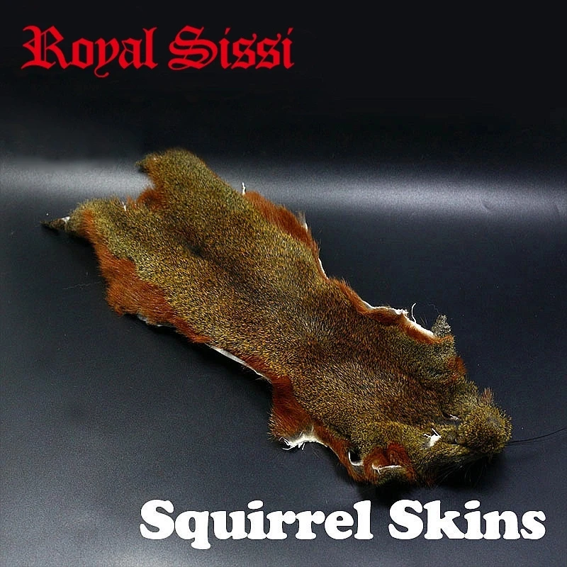 Royal Sissi-materiales para atar moscas, 1 pieza, ardilla de pino, piel entera, pelo y piel densa y natural