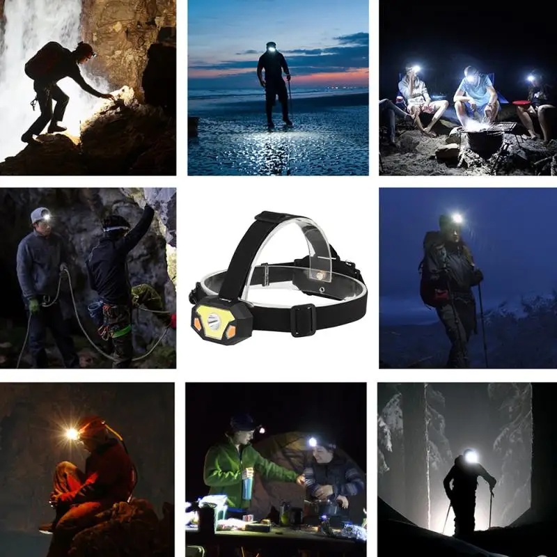 

2021 Super Light COB Headlight Glare Multifunctional Riding Outdoor Headlight For Fishing Hiking Equipment Hot Sell