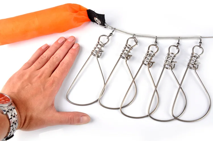 5 м Пряжка из нержавеющей стали для живой рыбы морской воды пресноводной рыбалки