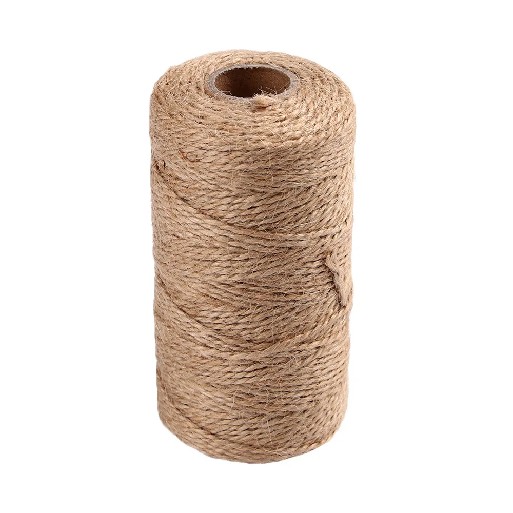 100m Natural Jute Twine Burlap String Hemp Rope Party Wedding Gift Wrapping Cords Thread DIY Scrapbooking Florists Craft Decor Дом и сад