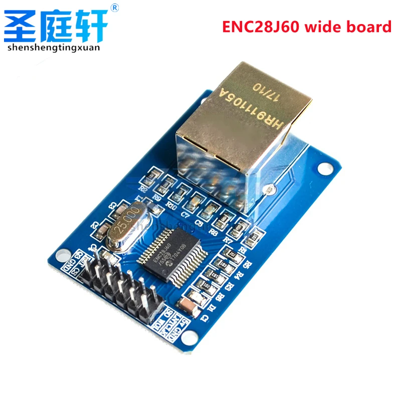 Сетевой модуль интерфейса SPI ENC28J60 Ethernet (мини-версия) для arduino | Электронные