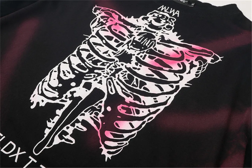 

High Street Long Sleeve T-shirts Men Abstract Print Tie-dye T-shirt Cotton O-Neck Casual Oversized Streetwear Couple Tops Autumn