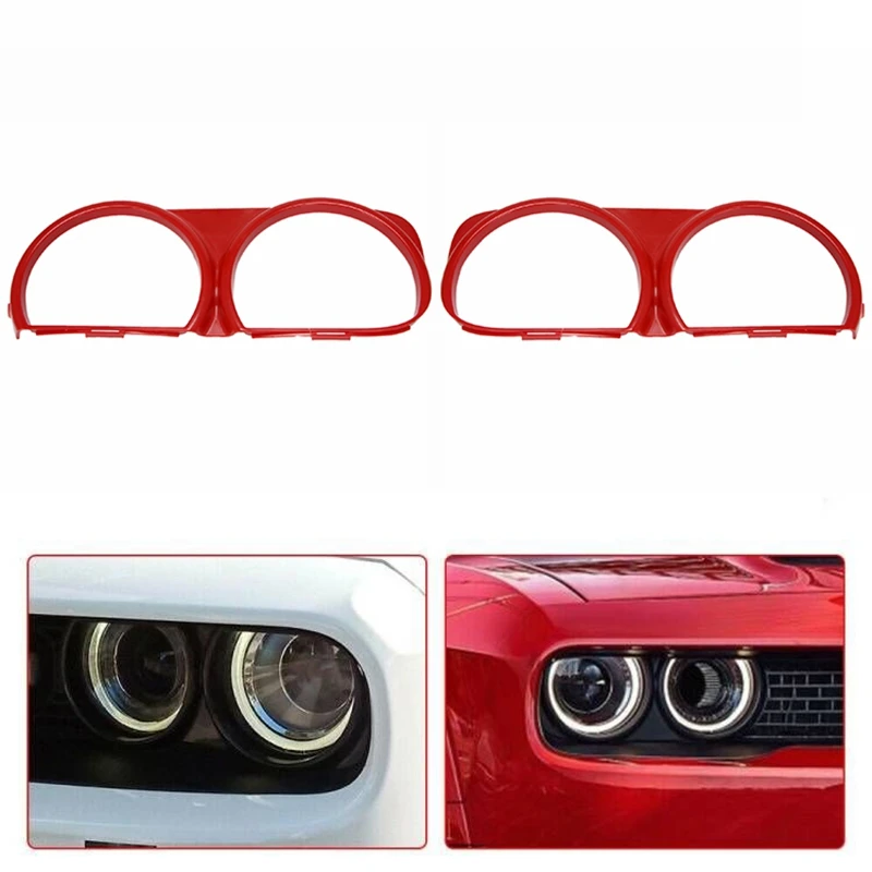 

1Pair for Dodge Challenger Front Headlight Lamp Bezel Trim Right & Left 68259053AB 68259052AB