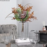modern light luxury glass vase floral ornaments living room flower arrangement dried flower accessories table decoration