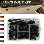 Для Honda Для Kawasaki Z750 Z800 для YAMAHA MT03 MT07 MT09 MT10 R1 3 R125 195 шт. ЧПУ полный обтекатель Болты Комплект винты для кузова гайка