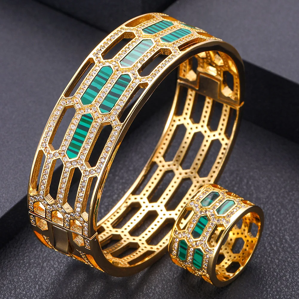 Jankelly на руку люксовый уникальный браслет кольцо Ювелирные наборы для женщин