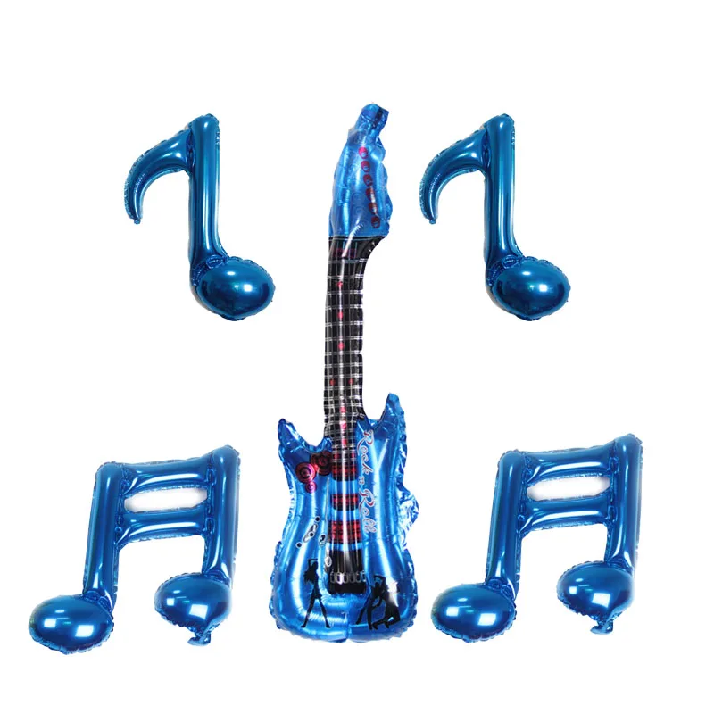 

Music theme birthday balloon music guitar aluminum film balloon birthday children's day party wedding decoration balloon supplie