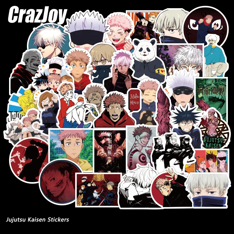 

10/30/50/100Pcs Jujutsu Kaisen Anime Graffiti Stickers for Laptop Skateboard Bike Helmet Luggage Motorcycle Waterproof Decal Toy