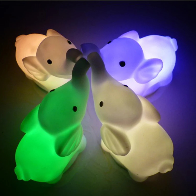 

Elephant Led Lamp Color Changing Night Light Atmosphere for Kid Baby Bedside Bedroom Decoration Children Gift Cute Lamp