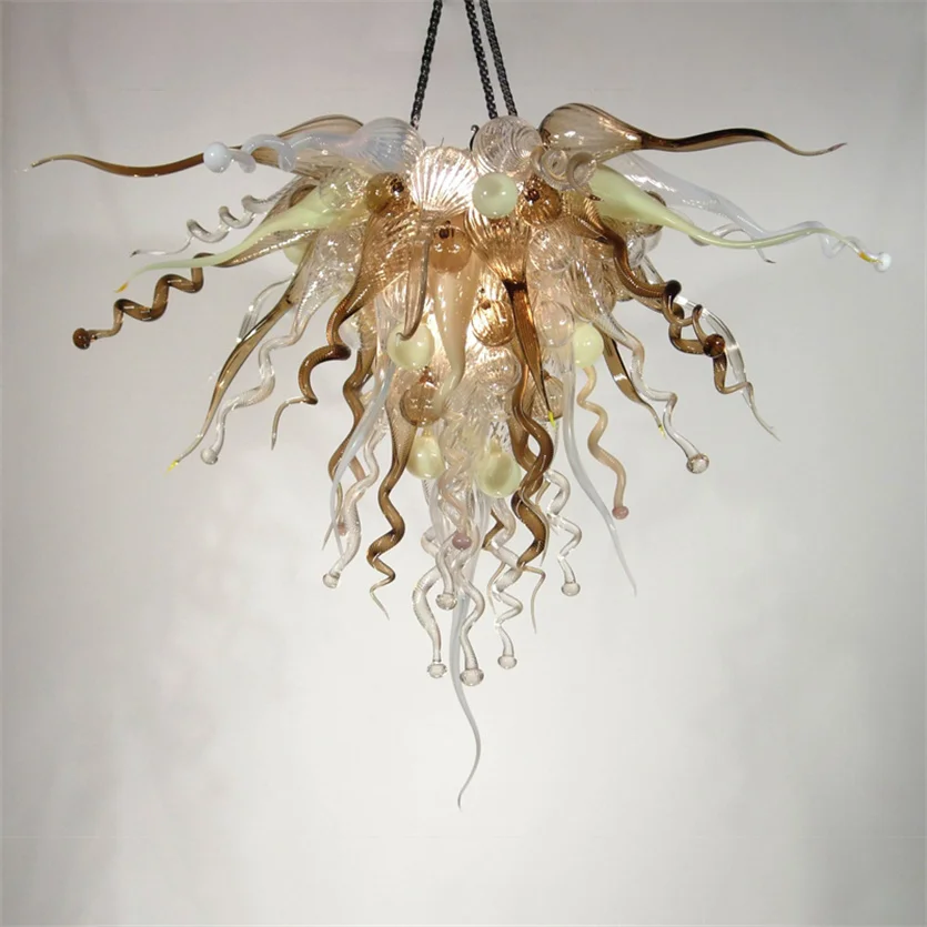 

Modern Nordic Lamps Led Chandelier Festival Art Decor Hand Blown Murano Glass Chandeliers for the Kitchen Light Fixtures