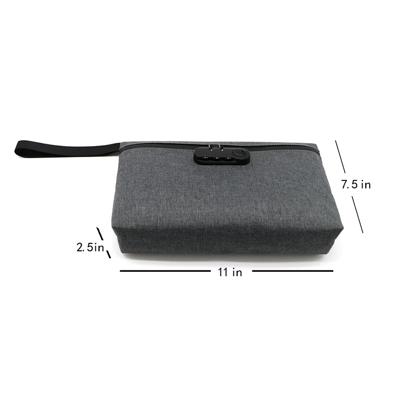 

Lock Smell Proof Bag Safe 28*19*6.5cm 11*7.5*2.5inch Strong odor isolation