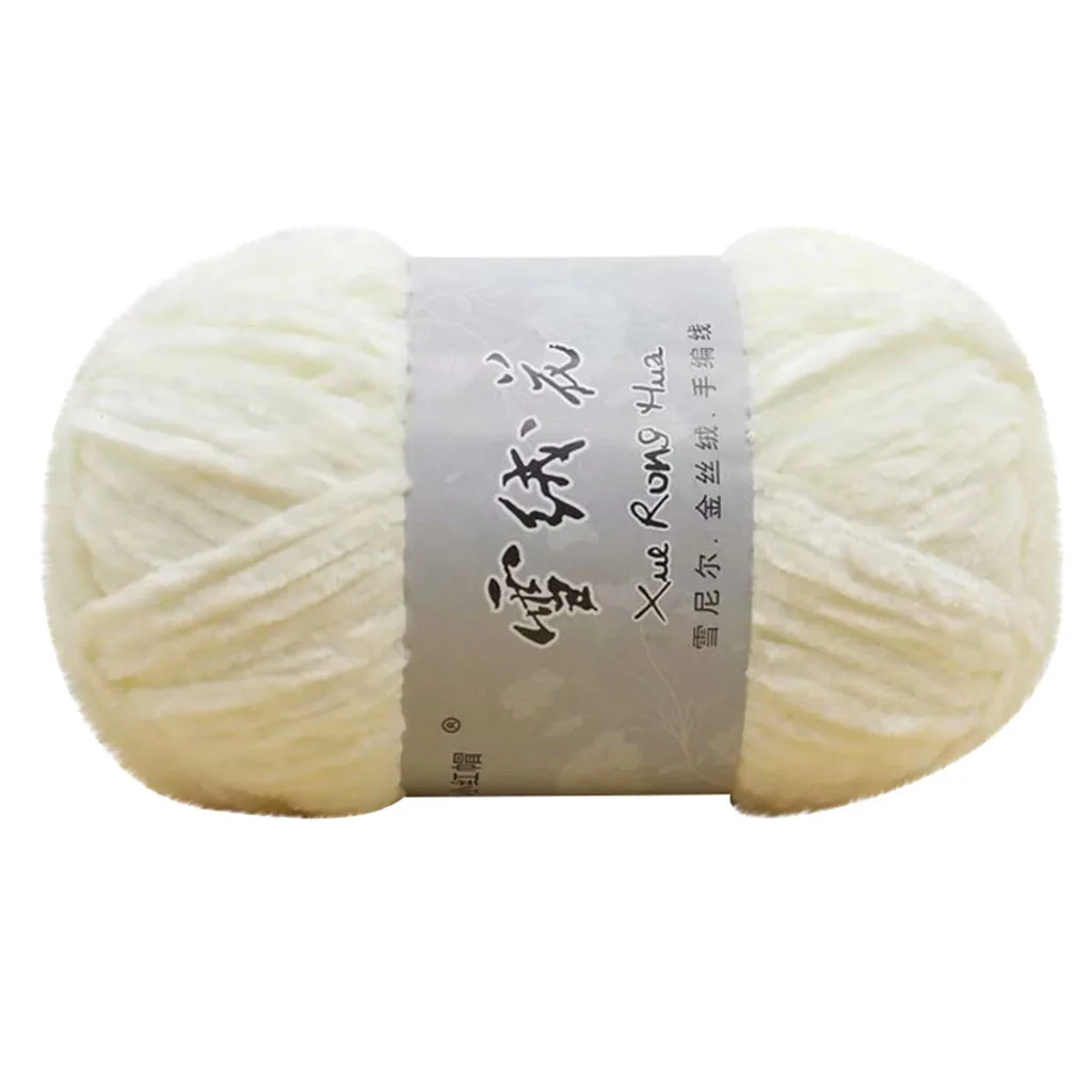 Золотой Бархат шениль пряжа для ручного вязания средней толщины шерстяная нить