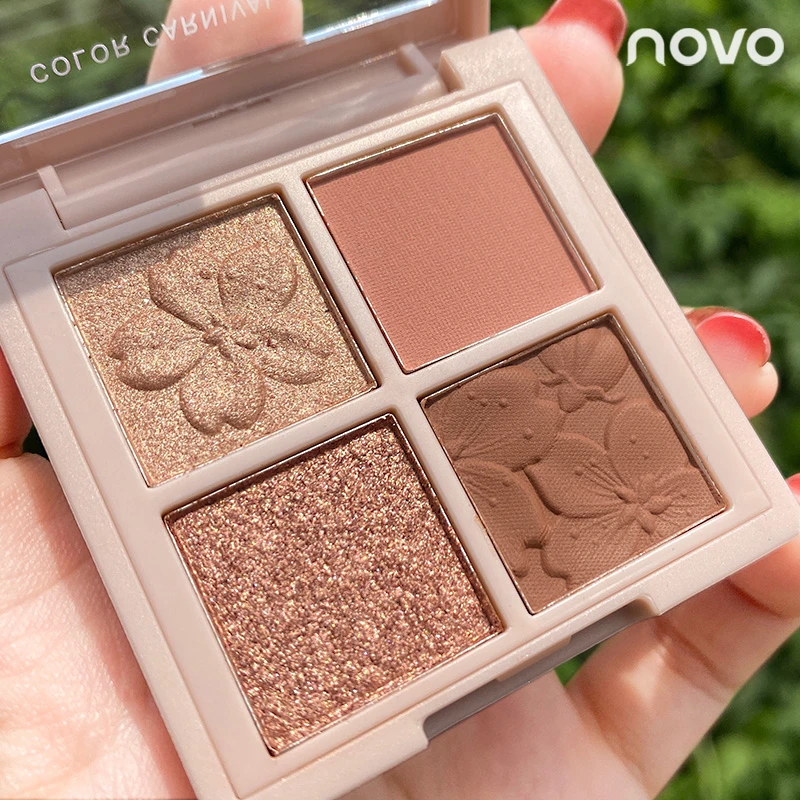 Brand 4 Colors Eyeshadow Palette Matte Shimmer Glitter Nude Eyes Makeup Pigment Brighten Charming Eye Shadow Cosmetics Kit |