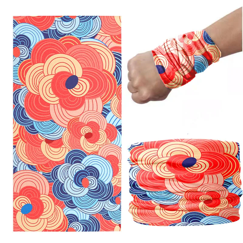 Женский головной платок с 3D-принтом в японском стиле укиё-э унисекс забавная