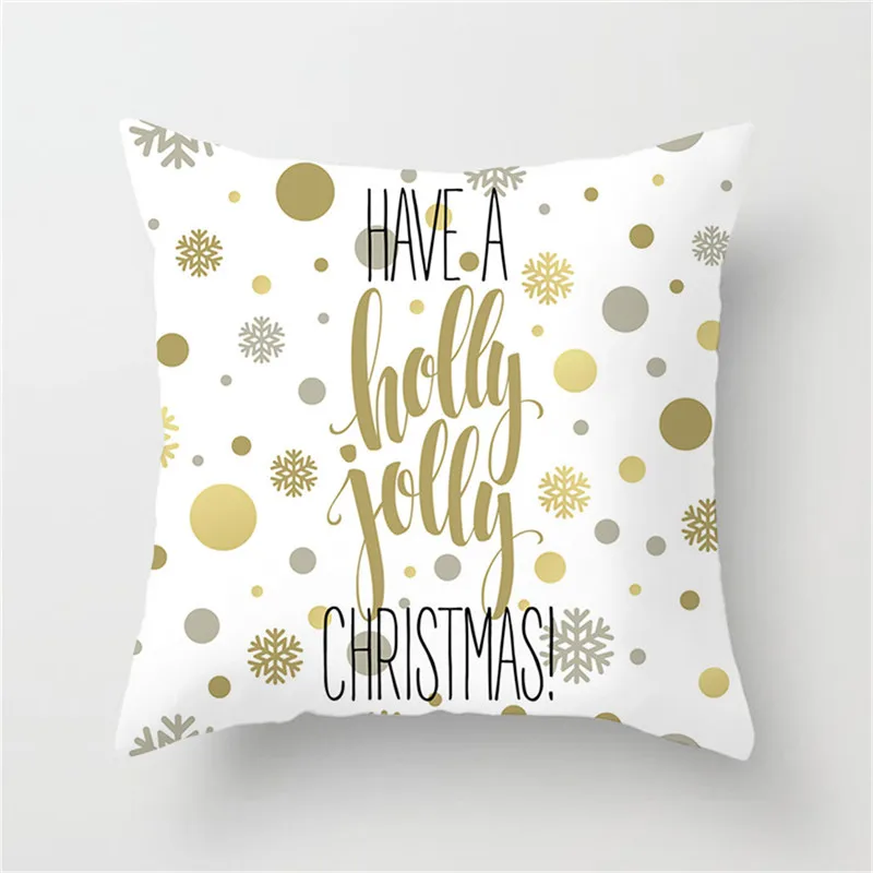 Чехол на подушку из золотой фольги с буквенным принтом Fuwatacchi Наволочка надписью