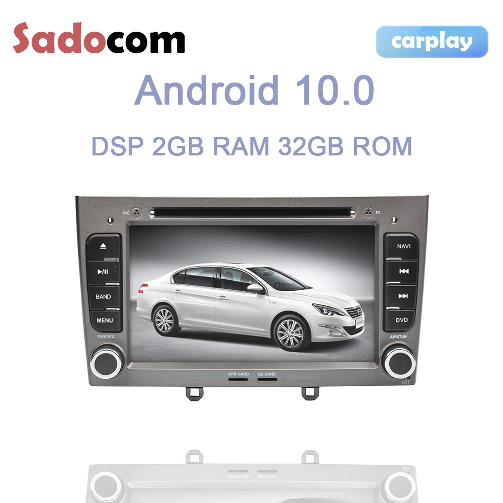 Автомобильный DVD плеер DSP 7 дюймов Android 10 0 2 Гб ОЗУ 32 ПЗУ 4 ядра carplay Авторадио Wi Fi GPS