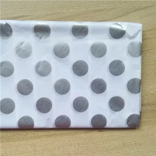 silvery dot 1 комплект 50*66 см мягкая бумага с рисунком Рождественская упаковочная бумага подарочная упаковка Свадебная вечеринка домашний декор оригами скрапбукинговые принадлежности - Цвет: silvery dot