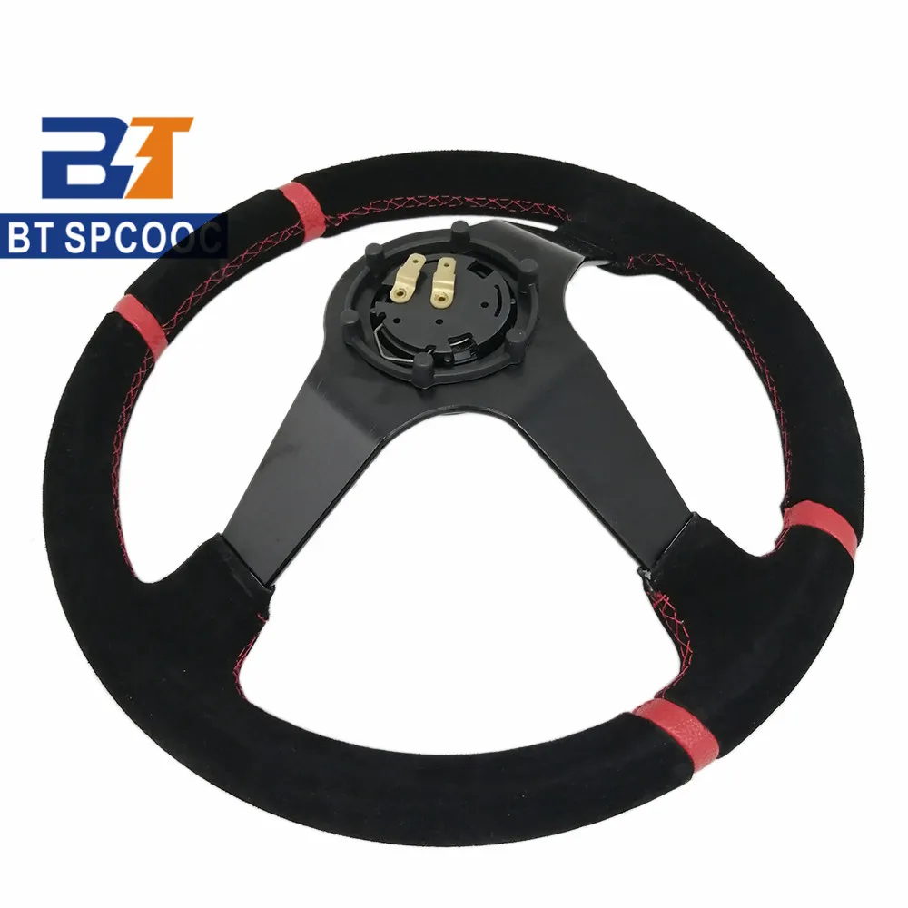 Универсальный 14 дюймов 350 мм замшевый автомобильный гоночный спортивный руль