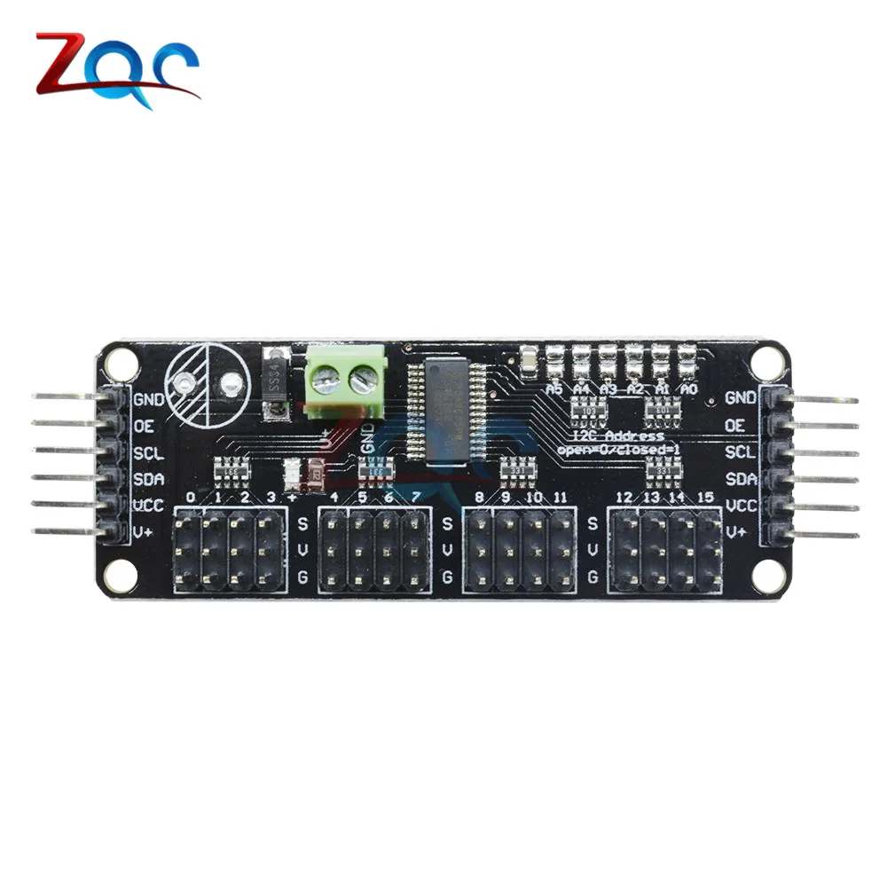 PCA9685 16 канальный 12Bit ШИМ Серводвигатель плата контроллера IIC интерфейс для Arduino