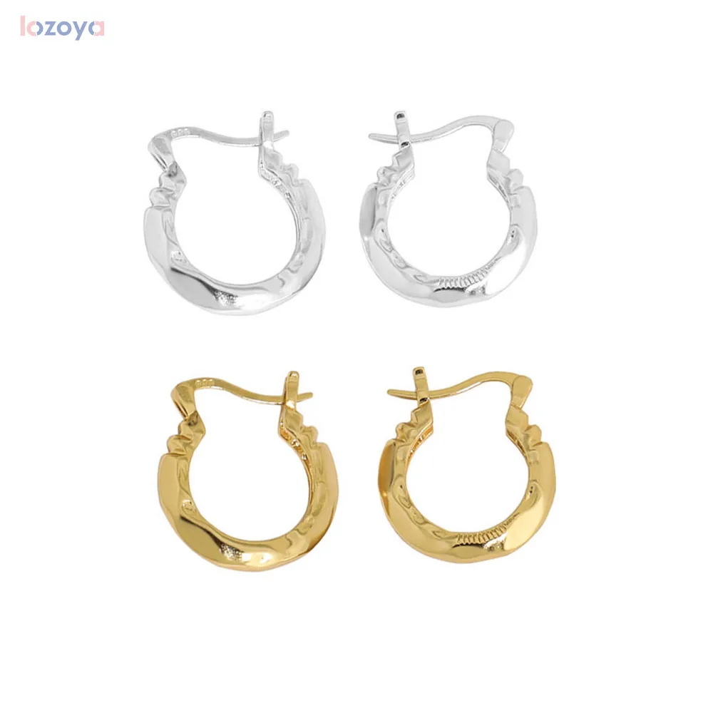 

Lozoya, новинка, Женская Драгоценная камня, панк, серебро, золото, 19 мм, стандартная Геометрическая круглая овальная бижутерия, зажимы