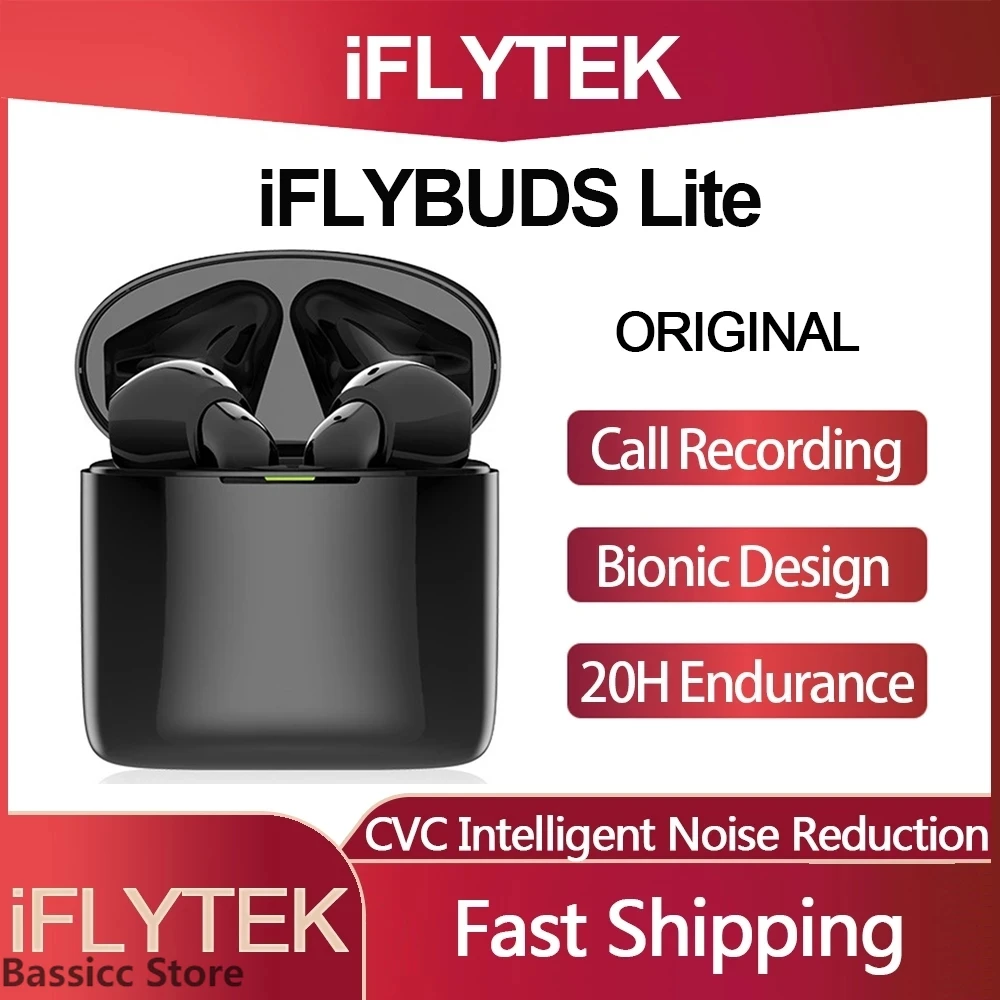 

Mijia iFLYTEK iFLYBUDS Lite TWS Smart Recording Headset Wireless Bluetooth Earbuds Call Noise Reduction Instant Transcription