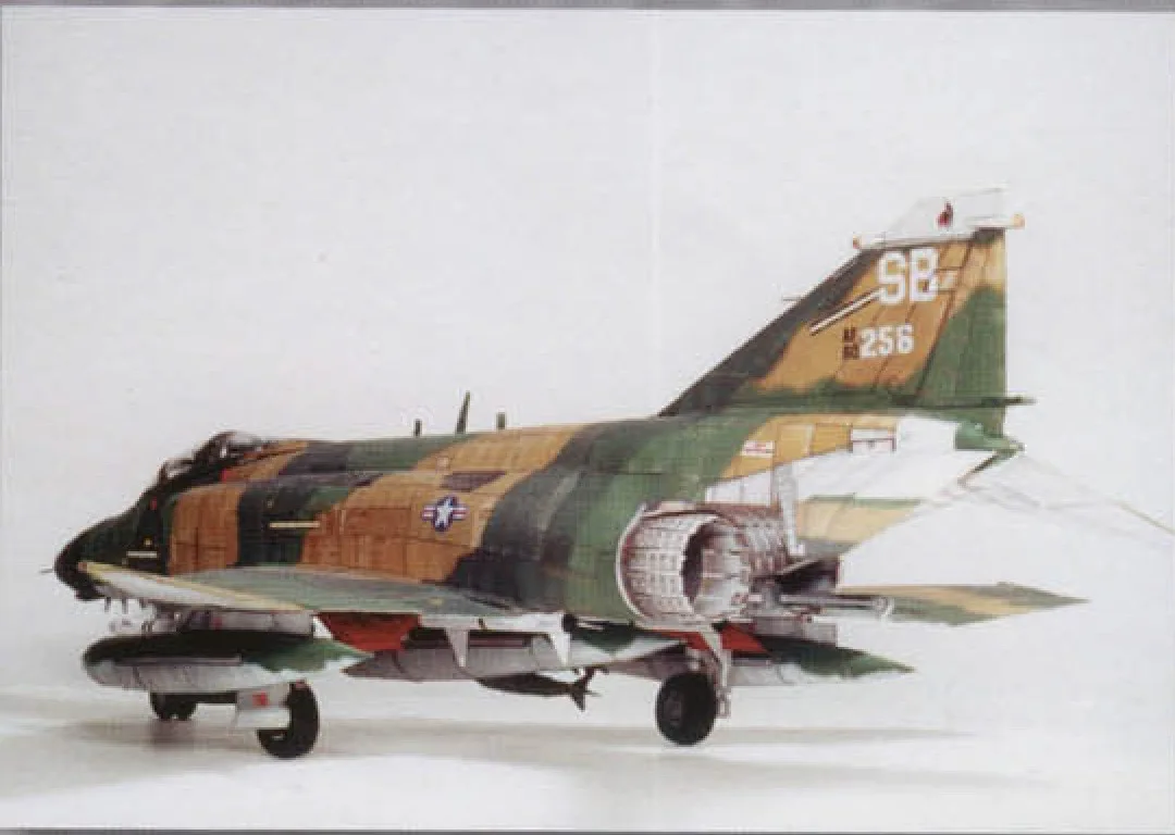 1:33 USA F-4B Ghost Fighter MiG Aircraft DIY 3D Paper Card Model Building Sets Construction Toys Educational Toys 54*34cm