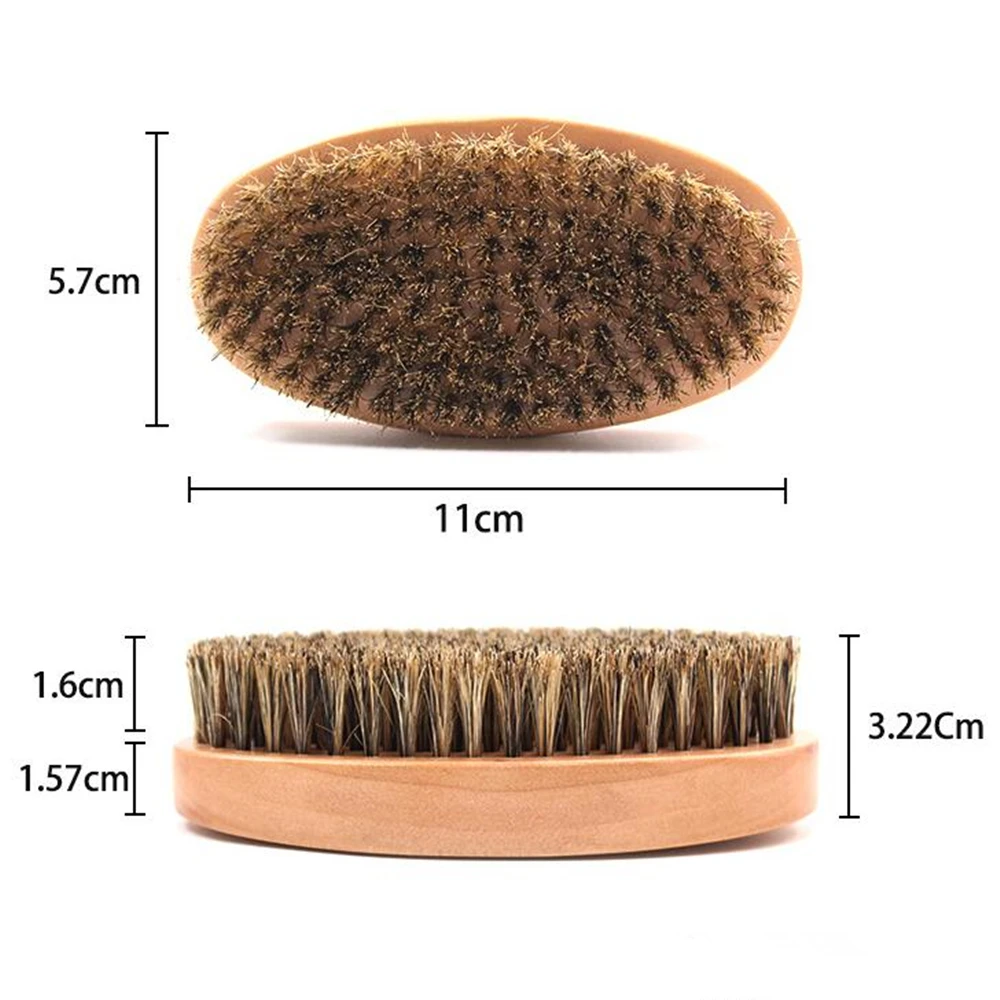 

1Pcs Men Beard Brush Facial Hair Brush Boar Bristle Moustache Shaving Comb Wooden Hairdresser Shaving Tool Salon Barber Tools