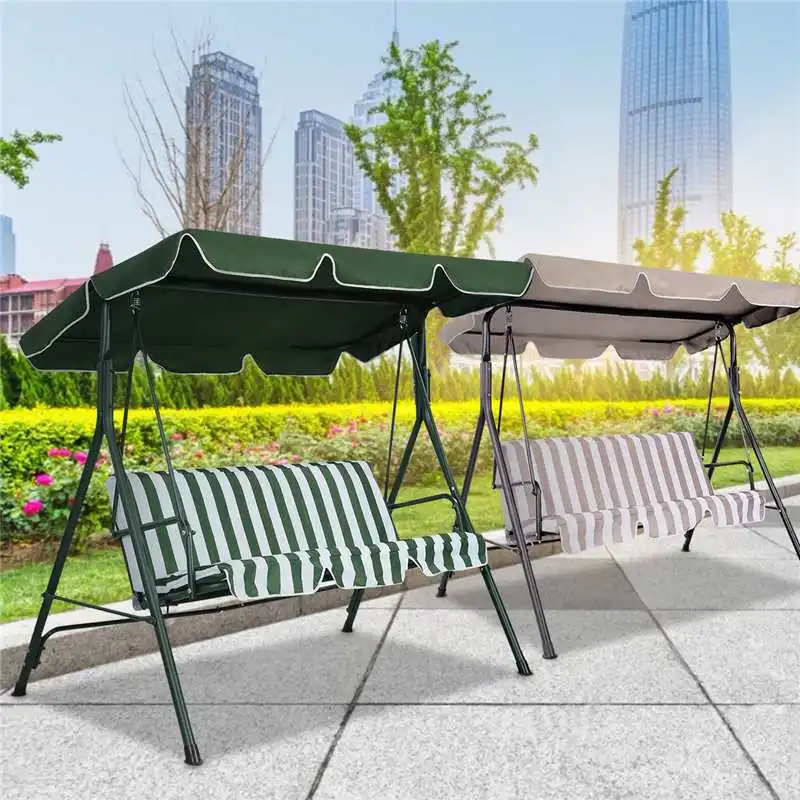 Summer Waterproof Top Cover Canopy Replacement for Garden Courtyard Outdoor Swing Chair Hammock Canopy Swing Chair Awning