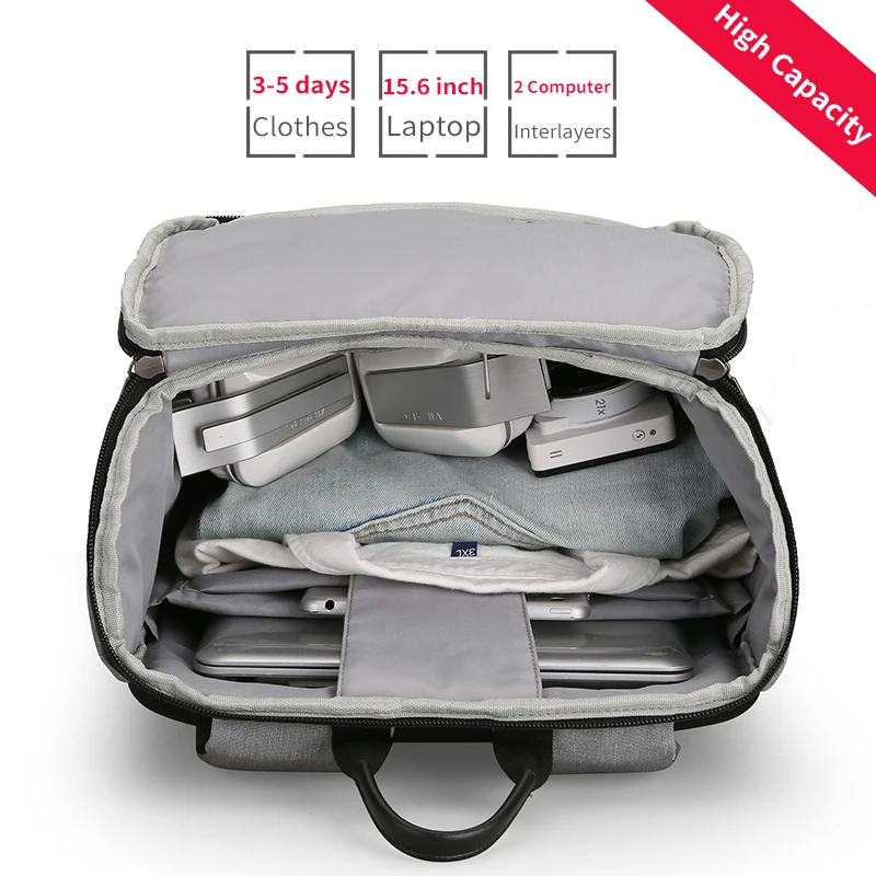 Mark Ryden бизнес Новое поступление мужской рюкзак с зарядкой через usb подходит для 15 6