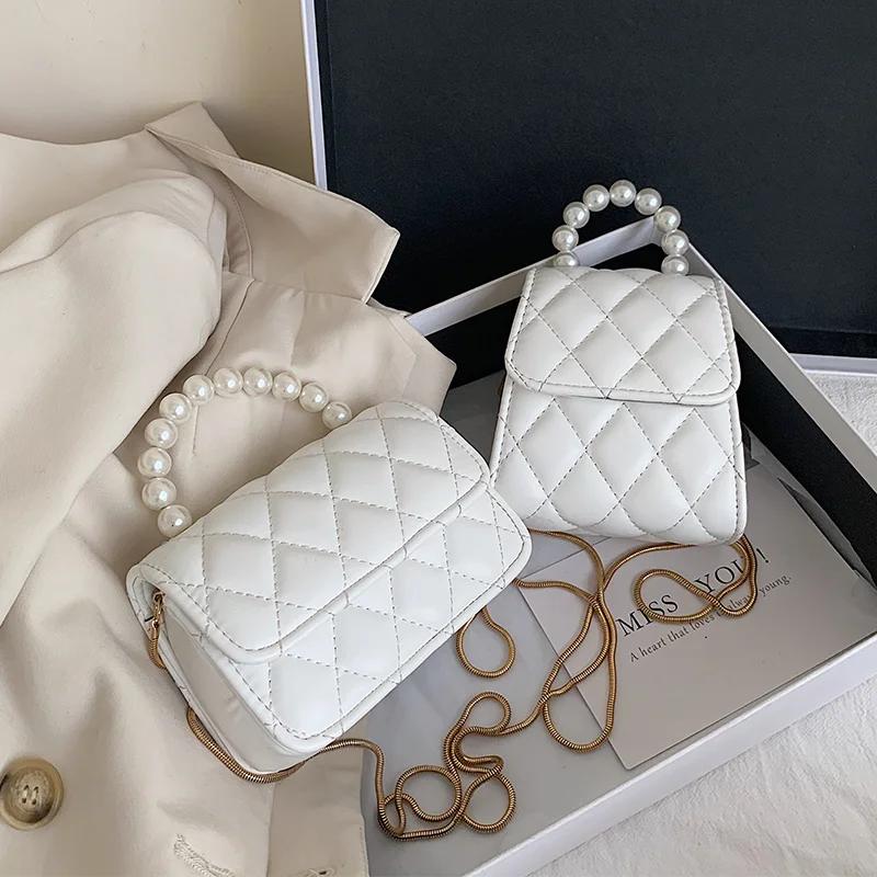 Мини сумка тоут с жемчугом модная новинка 2020 женская дизайнерская высокого