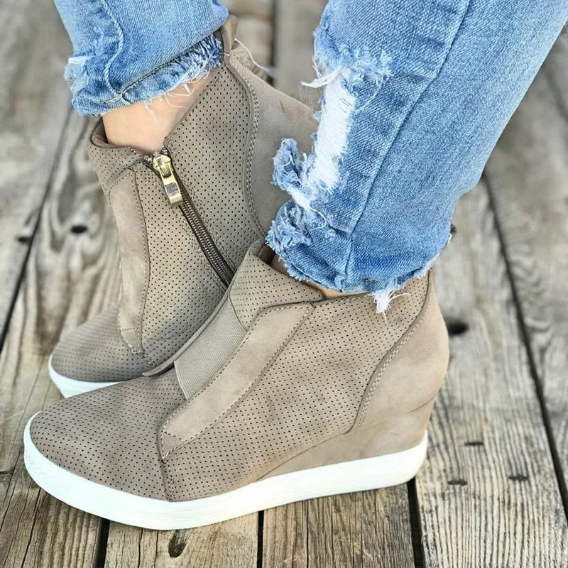 Heflashor/женские кроссовки из искусственной кожи Женская повседневная обувь