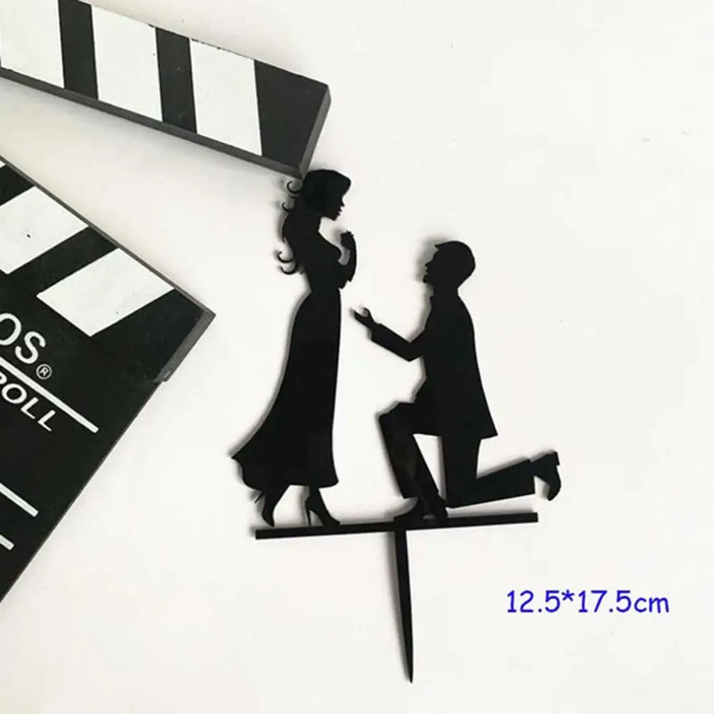 Креативные топперы для торта, жениха и невесты, Mr Mrs, украшения для свадебного торта, свадебные вечерние принадлежности, акриловые черные золотые топперы для торта