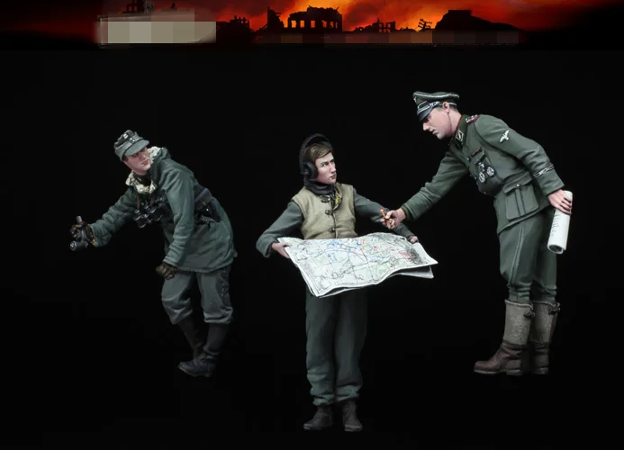 1/35 модельная фигурка из смолы наборы 3 Несобранные неокрашенные GK 970|Наборы для