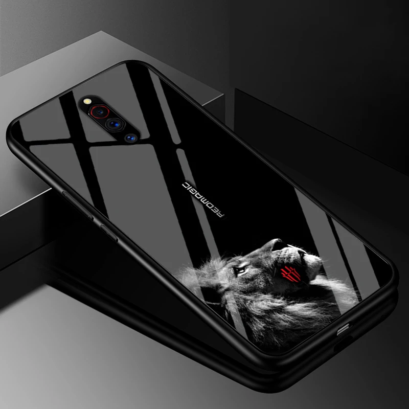 Чехол из закаленного стекла для ZTE nubia Red Magic 5G чехол 6 65 дюйма Модный жесткая задняя