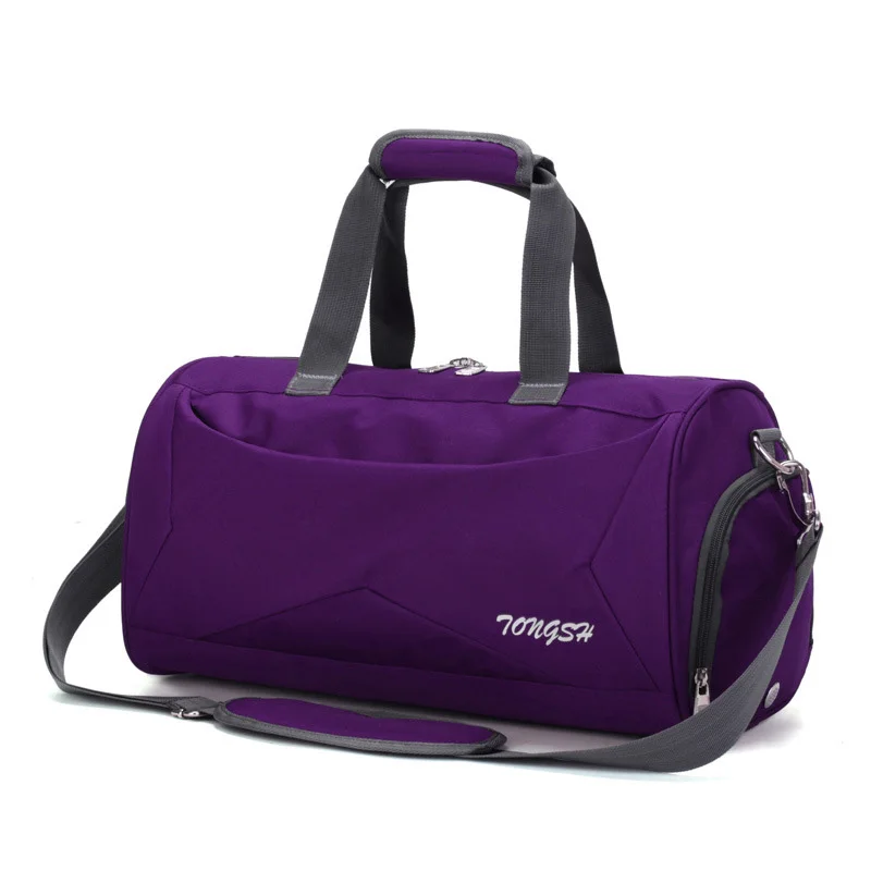 Purple Красные спортивные сумки для фитнеса, тренировочная сумка для обуви, нейлоновая спортивная сумка через плечо для женщин и мужчин, дорожная сумка Gymtas Sac De Sporttas XA878WA - Цвет: Purple