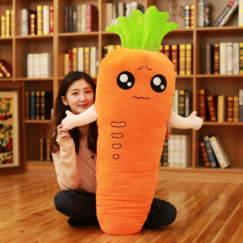

Cute carrot plush toy cartoon fruit long pillow sleeping pillow rag doll creative girl net red gift super soft lazy bed doll gir