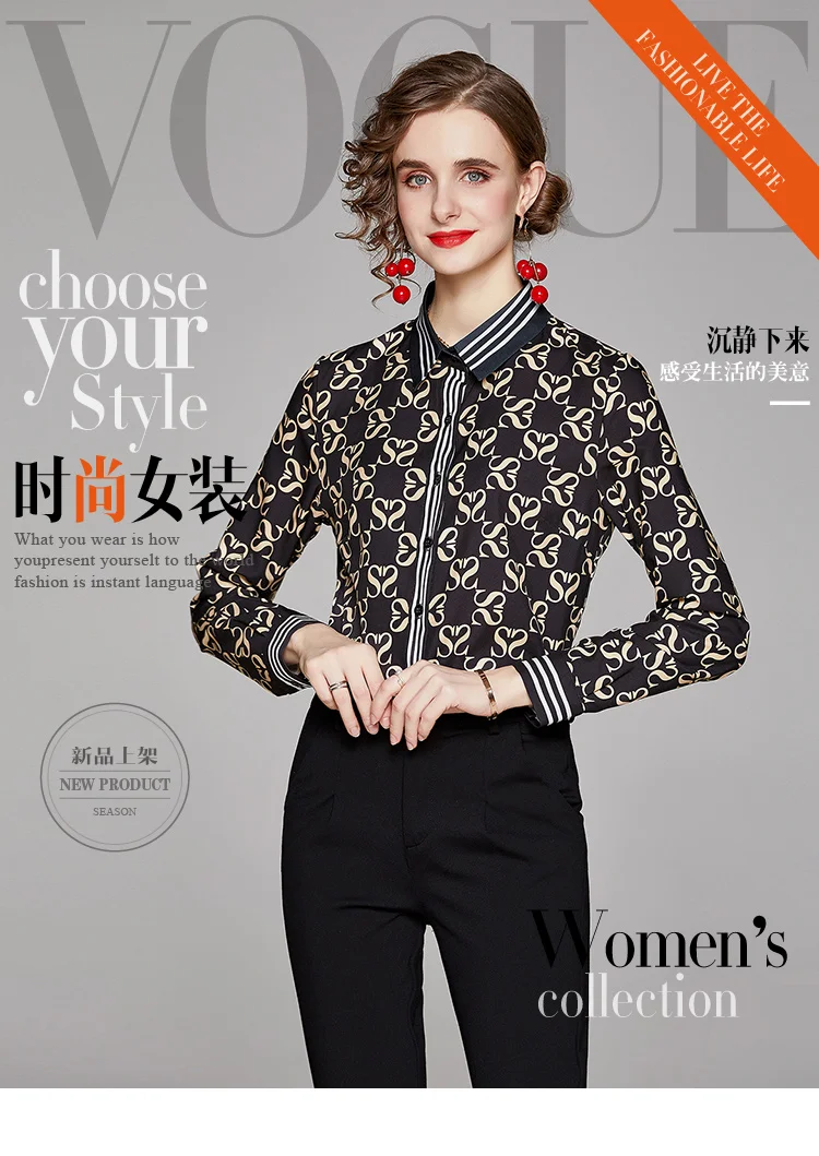 

Elegant Women Blouse Long Sleeves blusas mujer de moda Turn Down Collar blusas de mujer women fashion 2020 women tops and bloues