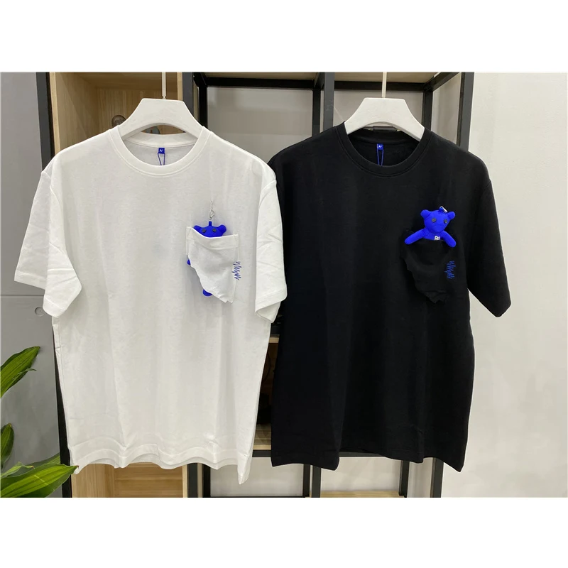 

New Fashion Sports High Quality T-Shirt In Spring And Summer Of Ader Error 2021ss 1:1 Logo Small Cloth Blue Bear Couple Short Sl