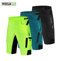 wosawe 2 in 1 gel pad mens cycling shorts mtb short bike shorts breathable shockproof gel mountain bicycle downhill bike shorts