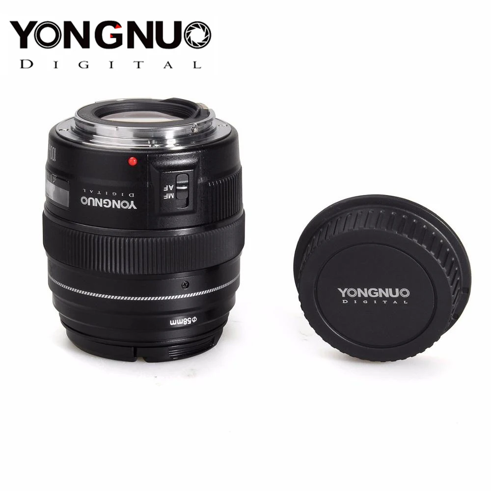 YONGNUO 100 мм yn100мм F2 Большая диафрагма Средний телеобъектив для Canon EF Mount 5D 5D IV 1300D T6 760D 1300D Nikon камера