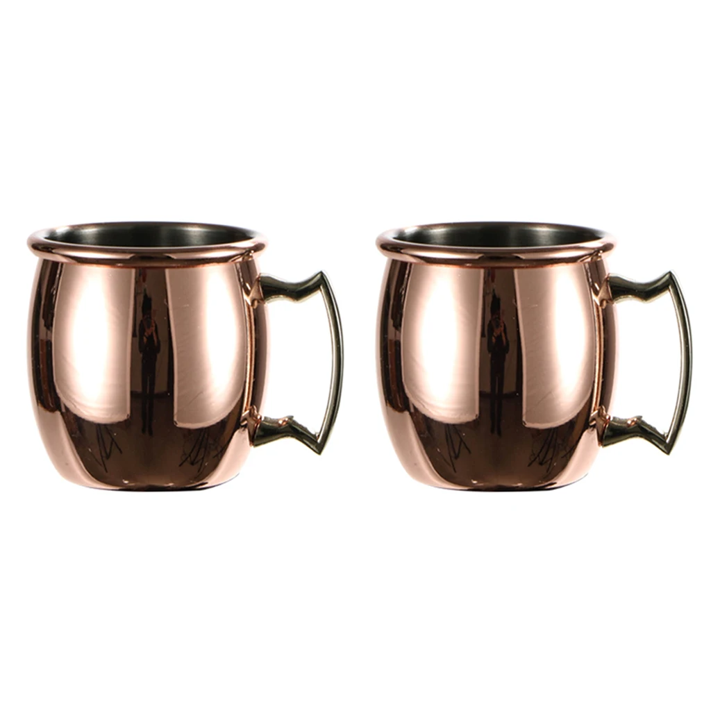 2 шт. мюли из нержавеющей стали с медным покрытием кофейные чашки для пива водки 60