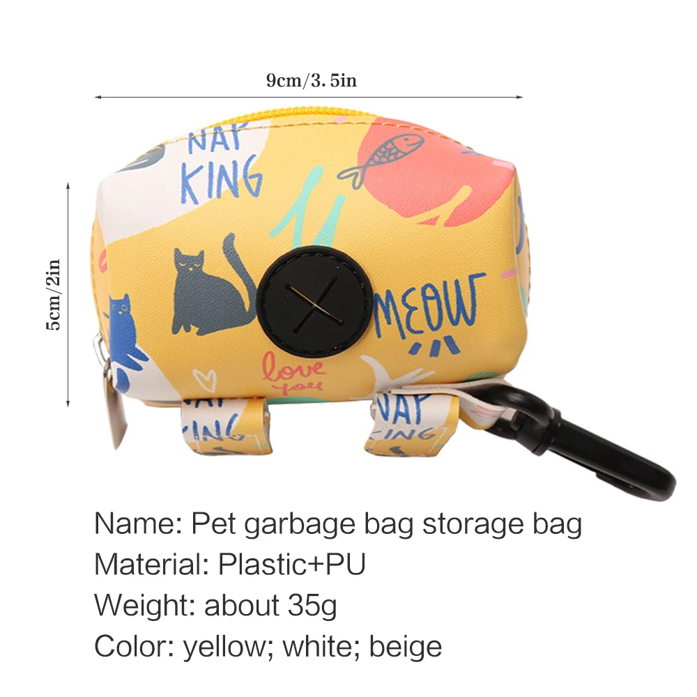 

Dog Waste Poop Bag Dispenser Leather Waste Bag Holder Dispenser Pet Puppy Cat Pick Up Poop Bag Waste Bags Holder