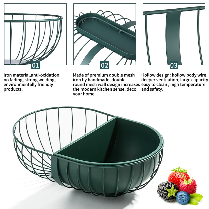Konco плетеная корзина для фруктов творческий дренажный с фруктами Nordic Стиль хлеб фрукты миска перекуса лоток