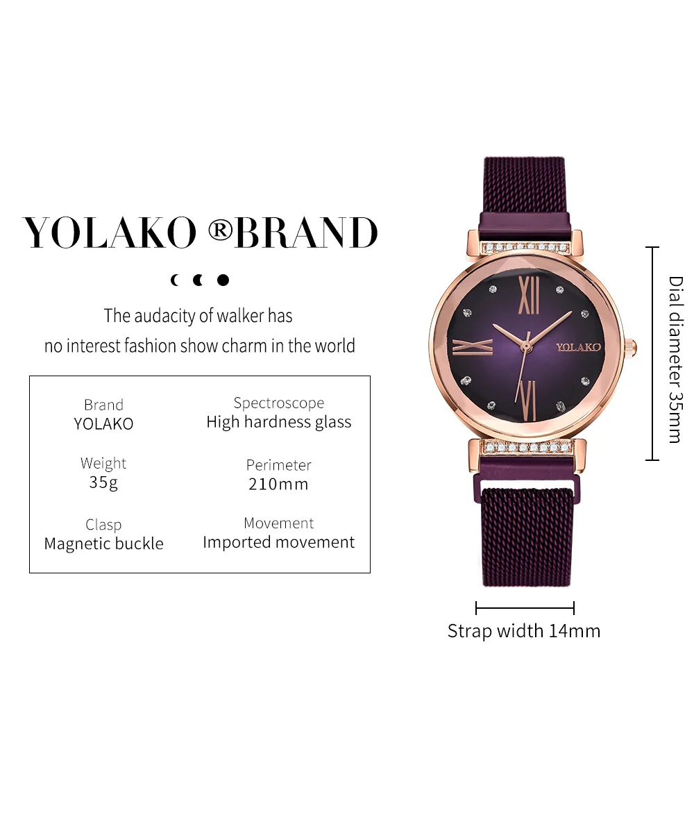 

100 pcs/lot Flutter Style Magnetic Clasp with Diamond Watch Fashion Roman Digital Diamond Mirror Creative Watch