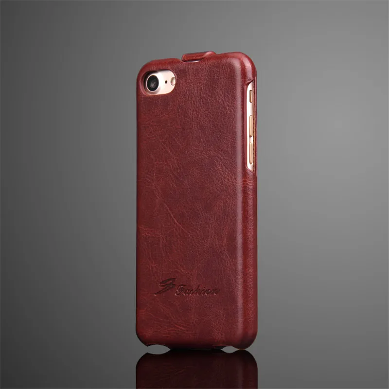 Роскошный чехол из натуральной кожи для Apple IPhone 7 8 X XR XS Max, чехол, модный флип-стиль, чехол s для Iphone 7 8 X, сумка для телефона - Цвет: Коричневый