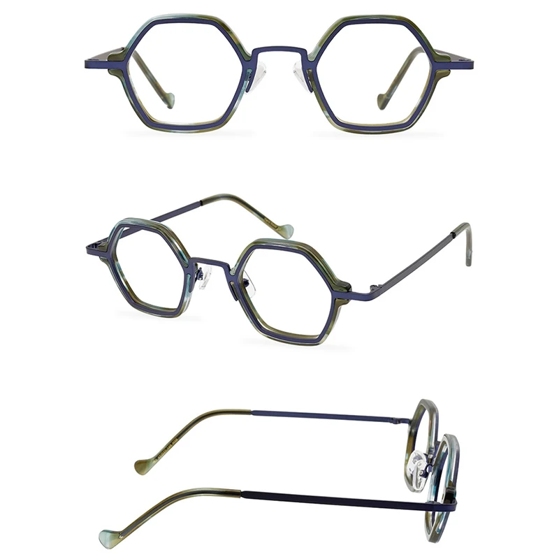 Belight Optical Japan Design ANNE ET VALENTI*N Prescription Vintage Retro Irregular Shape Eyeglasses Spectacle Frame Eyewear M8