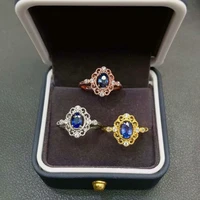 925 sterling silver sapphire rings fashion gift for women jewelry love rings open fine jewelry j0406558agl