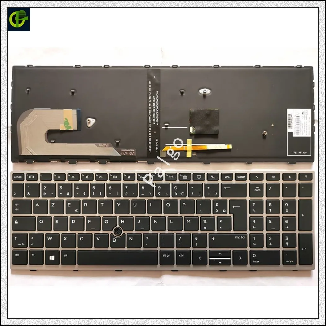 Французская клавиатура с подсветкой Azerty для HP EliteBook 850 G5 G6 755 750 855 ZBook 15u L11999-051 M17B7 FR